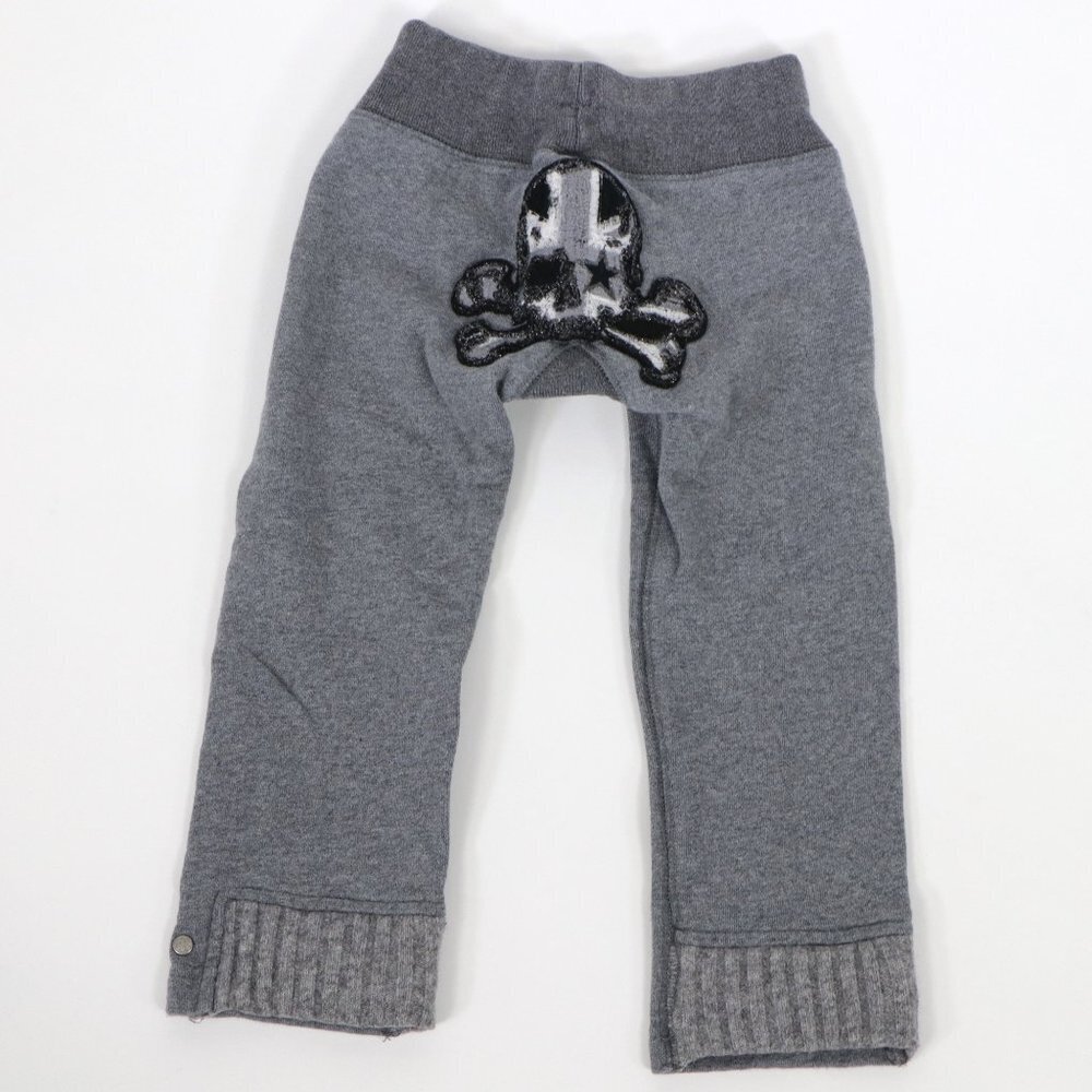Rock Star Baby Joggers Sweatpants Boys Toddler 12-18M Skull Gray